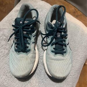 Asics Blue Athletic Shoes with Navy Accents